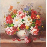 瓶花(牡丹)-畫作系列 - 油畫 - 油畫花系列- y14292 